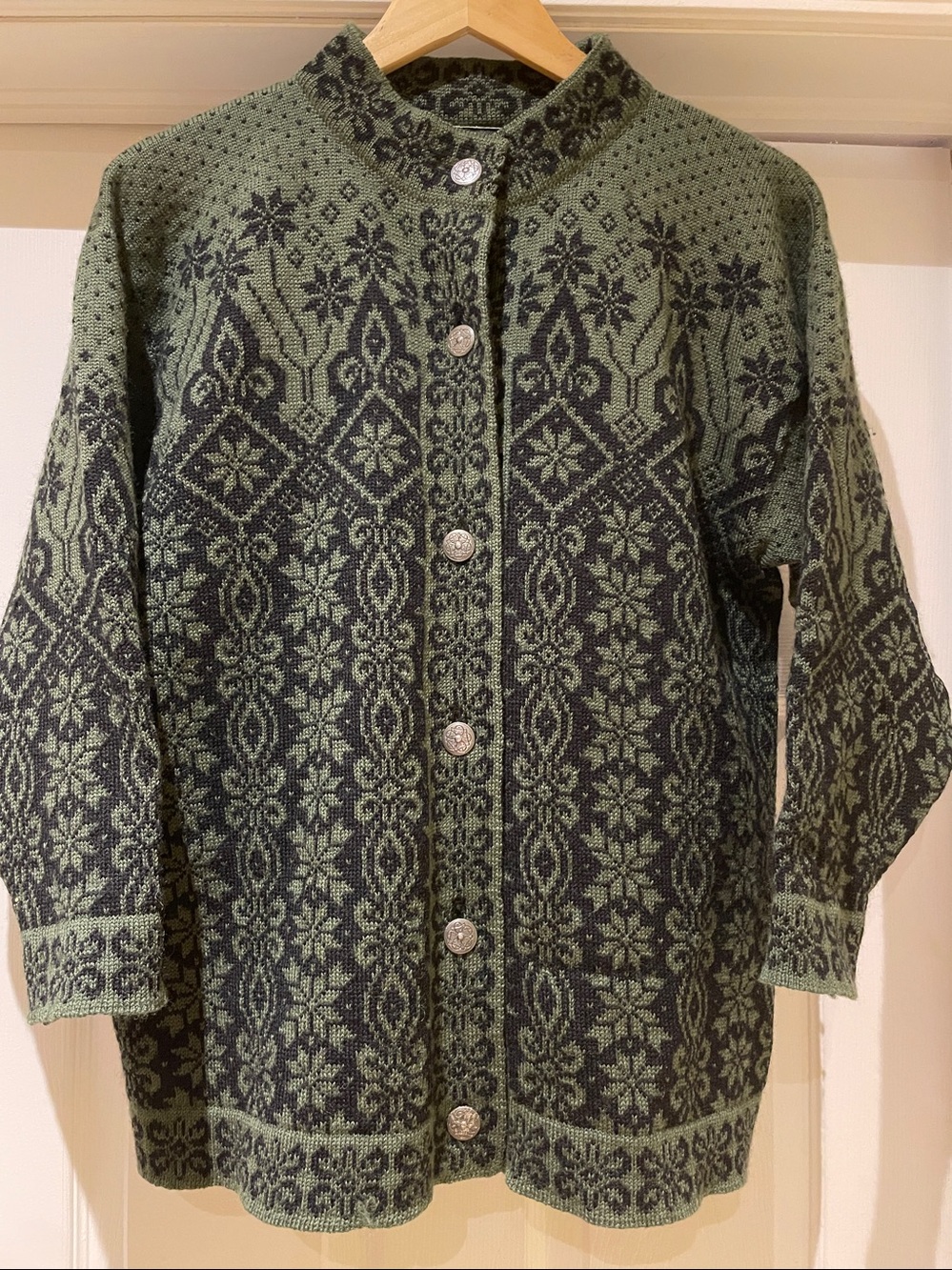 Dale of Norway Nordic Wool Cardigan M Heritage Scandinavian Cabincore